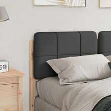 vidaXL Tête de lit capitonnée Brun et gris foncé 160 cm Pin massif - Tabac - Voir 4