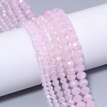1串 4/6/8mm 粉色刻面水晶圓珠 散珠 DIY手工珠寶製作 手鍊項鍊耳環包包配件 - 粉紅玉 - 查看 2