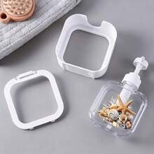 Dispensador de baño creativo con bomba manual - Composición de estrella de mar y concha, fondo negro, diseño vibrante, adecuado para baño, cocina, fregadero - Para jabón, lavado de manos, gel de ducha, etc. - Dispensador de loción innovador, accesorios de baño - 1 artículo rosa - Ver 5