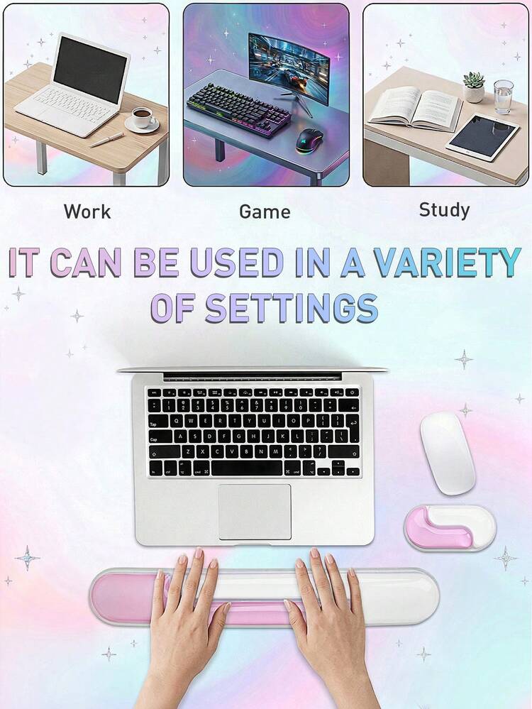 Transparent Cooling Wrist Support Suitable For Computer Keyboard, Ergonomic Gel Keyboard Wrist Rest Pad For Typing Pain Relief, Comfortable Silicone Wrist Pad For Office/Computer/Laptop/Gaming, Transparent - View 3