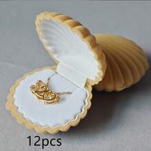 QIAO 12 hộp quà trang sức bằng nhung, thích hợp đựng mặt dây chuyền, bông tai, dây chuyền và các món quà khác, quà tặng bất ngờ. - 12 cái - Xem 12