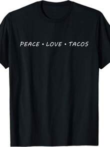Peace Love Tacos - Camiseta - Negro - Ver 8