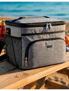 Thermal Cooler Bag 15L Spacious Barbecue Beach Camping Leisure Waterproof Pocket - Grey - View 1