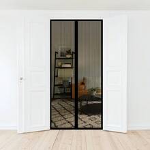 Thickened Magnetic Screen Door, Self-Adhesive, Anti-Insect Design, With Magnetic Strips, Harmless Mesh Curtain Partition - A - View 6