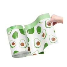Tear-Free Drawstring Garbage Bag Household Mugwort Fragrance Portable Thickened Office Kitchen Living Room Cleaning Bag - 酪梨 45*45公分 雙面 2片 50片 - 查看 6