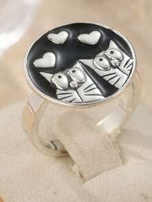 Cincin Pasangan Tembaga Buatan Tangan Antik, Cincin Kenangan, Cincin Hadiah, Cincin Pernikahan Bohemian - Antique Silver - View 10