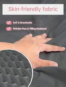 HONEYMOON 1pc Plain Fitted Sheet,100% Polyester Fabric Lightweight Cloud-Like Feel Bedding Mattress Cover, Fits 9-12inches Deep Pocket, Soft And Breathable, Shrink-Resistant-T F Q K Size For Home And Dorm, Oeko-Tex Certified, Good Gift For Mom, Dark Gray - Dark Grey - View 7
