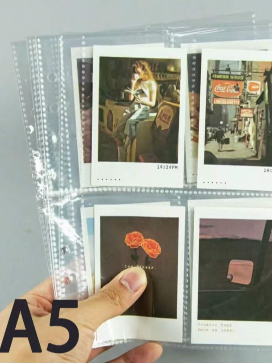 Giấy thay thế cho album ảnh A5, album ảnh 6 lỗ 4 ô, dùng để sưu tập ảnh người nổi tiếng và thiệp nhỏ. Giấy rời A5, khổ 3 inch, 5 inch, 7 inch. Giấy PP cho album ảnh, 10 tờ/gói, nhiều kích thước khác nhau. - A5 - Xem 1