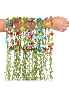 1/5 piezas Diadema floral multicolor, adecuada para bodas, festivales, fiestas, disfraces de hadas, tocados de novia y dama de honor, decoraciones para eventos y fiestas - Multicolor - Ver 5