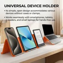 Portable Foldable Silicone Phone Holder Stand, Secure Ergonomic Device Mount For For Phone Tablet Laptop, Flexible Silicone Phone Stand, Bendable Rollable Foldable Design, Multi-Angle Adjustable Stand For Home Office Travel - Silicone Aluminum Phone Holder - View 3