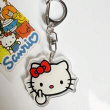 1個 Hello Kitty 鑰匙圈吊飾，Kitty 鑰匙圈，Kitty 白色派對禮物，小 Kitty 鑰匙圈，Kitty 貓鑰匙圈，創意鑰匙圈，HK 可愛錢包掛繩配件，包包配件，生日禮物，派對禮物，汽車配件，耳機殼配件，學校配件，最佳禮物，可愛哥德風，Y2K - 多色 - 查看 17