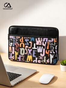 canvas artisan Túi đựng laptop chống sốc, in hình, chất liệu PU, bảo vệ laptop, tương thích với MacBook và HP. - Xem 3