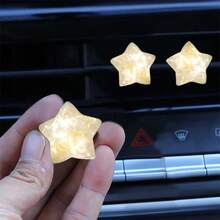 1/3 chiếc kẹp trang trí cửa gió điều hòa ô tô, thiết kế lấp lánh và lượn sóng sáng tạo, tạo không gian sang trọng, kẹp chắc chắn, phụ kiện nội thất ô tô đa năng. - Kẹp trang trí lỗ thông gió hình ngôi sao cát lún - Xem 7