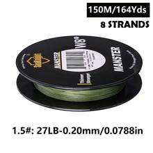 Dây câu SeaKnight 150M MANSTER W8 II 8 sợi bện - Siêu bền, chống mài mòn, không giãn - Độ bền từ 15LB đến 100LB, thích hợp cho cả nước mặn và nước ngọt. - Nhiều màu - Xem 17