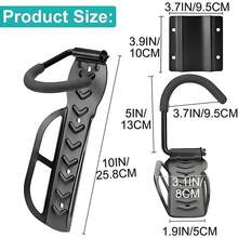 Soporte de Pared para Bicicleta 2PCS, Gancho para Colgar Bicicletas con Protector de Neumáticos, Ahorra Espacio en Interiores - Fácil Instalación para Garaje, Sótano o Cobertizo - 1 - Ver 4