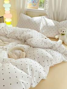 Bộ ga trải giường 3 món bằng polyester in họa tiết hoa tối giản, phù hợp cho phòng ngủ tập thể nam/nữ, có khóa kéo, dùng được cả bốn mùa, mềm mại và thoáng khí, phù hợp với giường ký túc xá, giường đơn, giường đôi, giường cỡ lớn, có thể giặt máy (1 vỏ chăn, 2 vỏ gối, không kèm ruột chăn) - Nhiều màu - Xem 9
