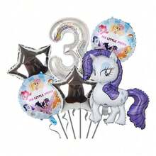 Hasbro 主题数字生日铝箔气球套装，生日派对装饰 - 查看 5