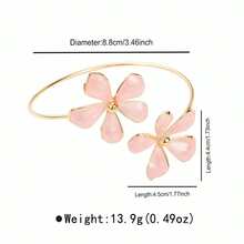 Mydear 1pc Fashionable Versatile Oil Drop Plumeria Bracelet Body Jewelry Accessory, Suitable For Women's Daily And Party Wear - Flowers - View 14