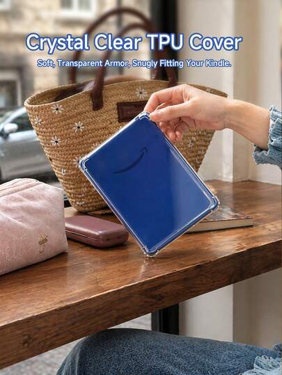 Funda protectora transparente para el lector electrónico Kindle de 6 pulgadas, carcasa suave de TPU resistente a los golpes con esquinas con amortiguación de aire, anti-amarillamiento y resistente a los arañazos, recortes precisos, agarre cómodo, tapa trasera cristal claro, protección portátil para lectura y transporte diarios. Accesorio de alta calidad, ¡regalo perfecto para amantes de Kindle!