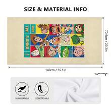 Khăn tắm biển Disney Toy Story - "Tất cả mọi người đều ở đây" phong cách truyện tranh cổ điển dành cho hồ bơi và bãi biển. - A - Xem 5