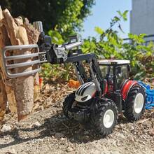 Tractor teledirigido RC camión de granja coche remolque 2,4G simulador de agricultura camión vehículo de granja en miniatura juguetes modelo niños niño - abrazadera - Ver 4