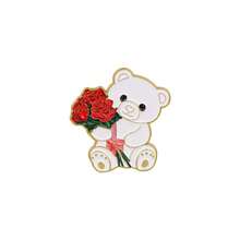 Broches femininos da série Flores Coloridas para mochilas, broches masculinos para roupas, alfinetes de liga de zinco com esmalte macio, acessórios de joalheria, presentes de Natal. - Ouro - Ver 18