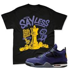 ¡SIN DICHO! Camiseta a juego con las jordans 4 Imperial Purple, camiseta a juego con las zapatillas jordans 4 Lakerss Imperial Purple, camiseta a juego con las jordans 4 Lakerss - forma - Ver 1