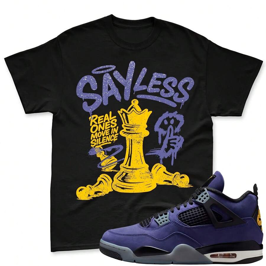 ¡SIN DICHO! Camiseta a juego con las jordans 4 Imperial Purple, camiseta a juego con las zapatillas jordans 4 Lakerss Imperial Purple, camiseta a juego con las jordans 4 Lakerss - forma - Ver 1