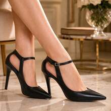 Women's Sandals, Elegant Pumps, High Heel 10cm, Bride, Wedding, Party - 黑色 - 查看 8