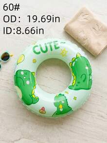 Phao bơi bơm hơi in hình khủng long dễ thương, chống lật, thích hợp cho mùa hè vui chơi dưới nước. - Nhiều màu - Xem 10