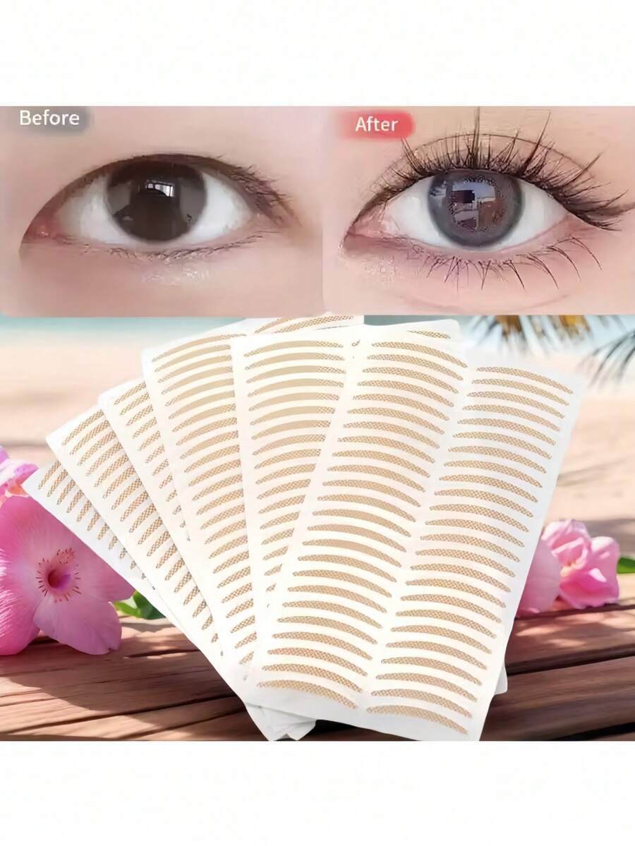 10片装3D双眼皮贴，防水，推荐给新手，隐形自然，防汗 - 彩色 - 查看 1