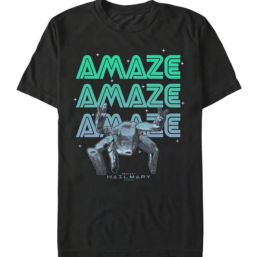 Project Hail Mary Amazing Rocky T-Shirt S-5XL - 黑色 - 查看 1