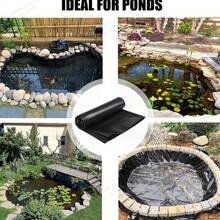 1pc HDPE Waterproof Pond Liner, Sloped Protection Plastic Membrane For Garden Ponds And Outdoor Use, Anti-Seepage, Glossy Surface - Multicolor - View 9