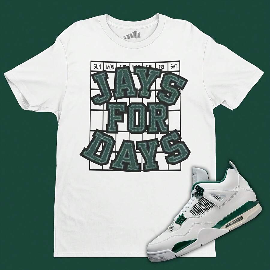 Camiseta Jays For Days a juego con Airs jordanss 4 Verde oxidado - forma - Ver 1