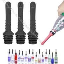 3件套背包便携式冲洗器，便携式冲洗器，旅行冲洗器，通用插入管适配21/25mm水瓶，手持迷你个人清洁喷雾器，适用于家庭、露营和日常使用 - 3PCS-黑 - 查看 1