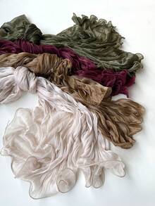 1 chiếc khăn choàng nữ đơn giản, thoải mái, thanh lịch, cổ điển, thích hợp cho mùa xuân/thu, đa năng, dùng đi biển/chống nắng. - Nhiều màu - Xem 2