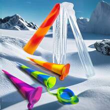 3pcs Colorful Silicone Popsicle Mold - DIY Ice Cream And Smoothie Maker, Suitable For Home Entertainment, Reusable Ice Pop Mold, Refreshing For Summer (Random Color) - Multicolor - View 8