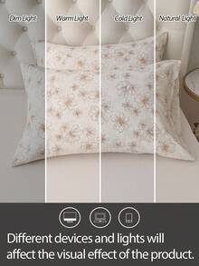 1 buah Sarung Bantal Model Amplop, 100% Kain Poliester, Tekstur Kerut, Pola Timbul, Sangat Lembut, Tanpa Isian, Cocok Untuk Kamar Tidur, Hotel, Asrama - MultiWarna - View 4
