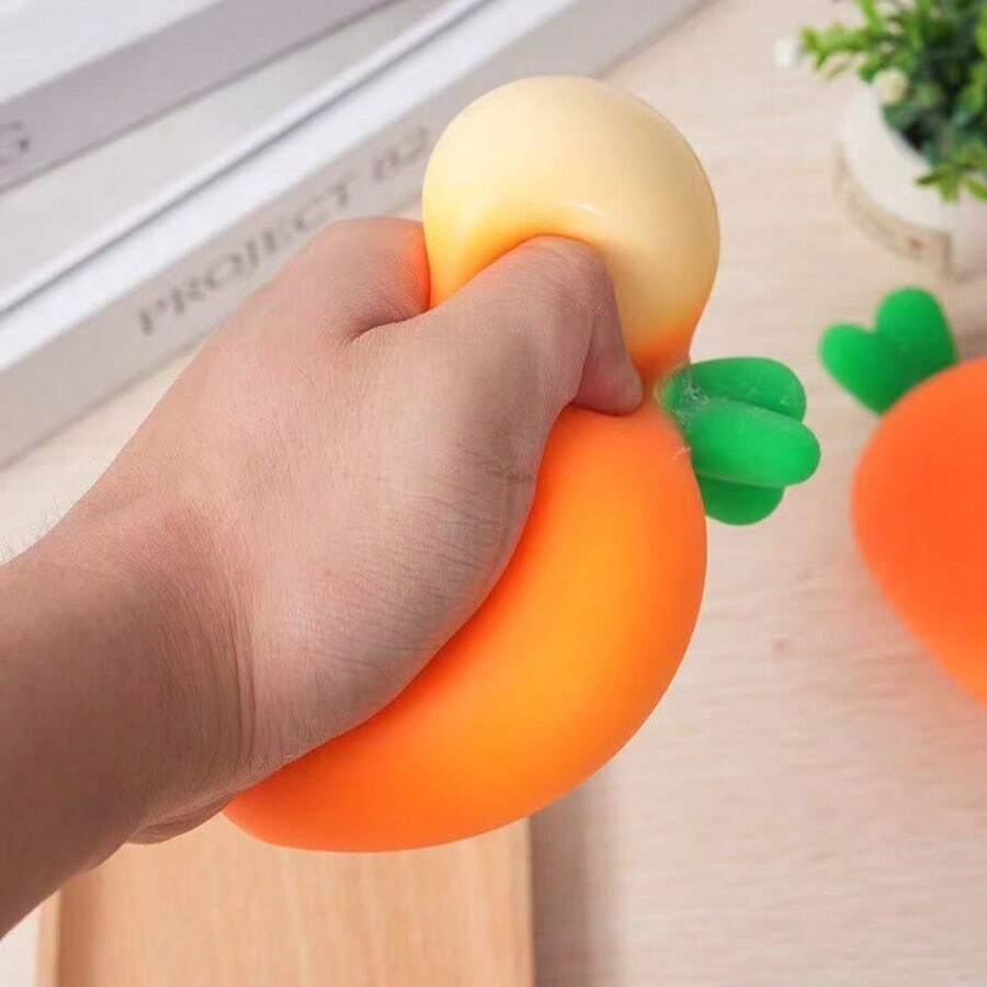 1 củ cà rốt thật, đàn hồi chậm, không vỡ, đồ chơi giảm căng thẳng, thích hợp làm quà tặng, quà sinh nhật, chất liệu mềm mại. - Nhiều màu - Xem 1