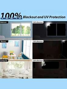 Portable Blackout Curtain, 100% Blackout, No Drilling Required Easy Stick-On, With Self-Adhesive Buckle, Suitable For Windows, Easy Adjustment, Great For Home, Office Or Travel Use - Multicolor - View 7