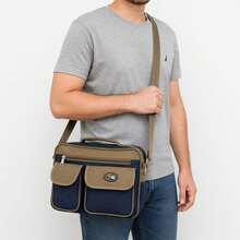 Large, Durable Men's Executive Shoulder Bag For Work. - Black - View 6