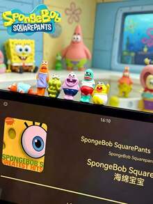 SpongeBob SquarePants Assorted Mermaid Desktop Decor, Including Octopus, Sandy, Plankton, And Other Unique Decorative Pieces, Random Colors And Styles, Ocean Animal Car Desktop Decorations - A - View 1