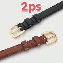 3 piezas Cinturones de mujer, nuevos cinturones versátiles casuales y de negocios, duraderos, adecuados para decoración, verano, escuela, otoño, Halloween y otras ocasiones - multicolor - Ver 5