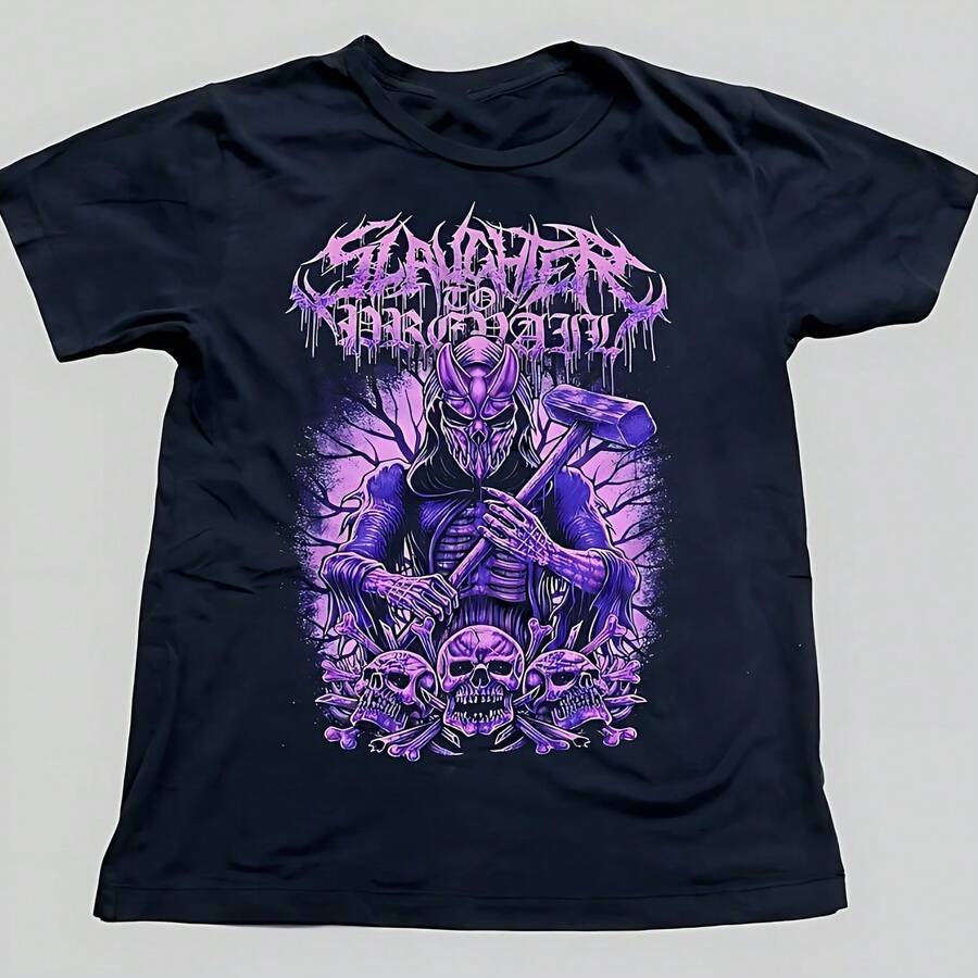 Rare Slaughter To Prevail Tour 2024 Cotton Gift For Fan All Size T-Shirt - Black - View 1