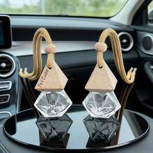 Transparent Diamond-Shaped Glass Rearview Mirror Hanging Diffuser (Empty Bottle) | Refillable Essential Oil Diffuser | Minimalist High-End Car Interior Decor | Long-Lasting Fresh Fragrance | Universal Fit Easy Installation Non-Obstructive | Fashionable Elegant Car Fragrance | Creative Gift Essential Car Accessory - Multicolor - View 11