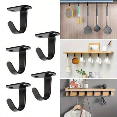 5 móc treo bằng thép không gỉ, móc treo gắn trên nóc tủ quần áo.