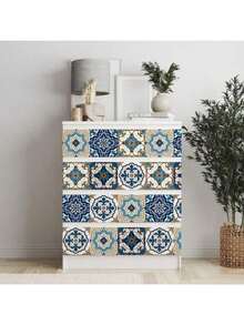 1 Roll Self-Adhesive 3D Brick Wallpaper Sticker, Waterproof, Moisture-Proof, Wall Tiles, Home Decor, Applicable For Living Room, Bedroom, Dorm, 40CM*100/300/500CM - Blue - View 5