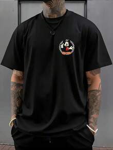DISNEY Official Mickey Mouse T-Shirt For Men & Women - Unisex Short Sleeve Crew Neck Tee With Iconic Mickey Ears Print, Casual Summer Wear, Machine Washable, Non- Suitable For Daily Outfits, Themed Events, And Gifts - Black - View 2