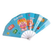 Cute Cartoon Fan Summer Portable Student Girl Heart Original Folding Fan Mini Japanese Sweet Small Fan - 3# 躺著 - 查看 6