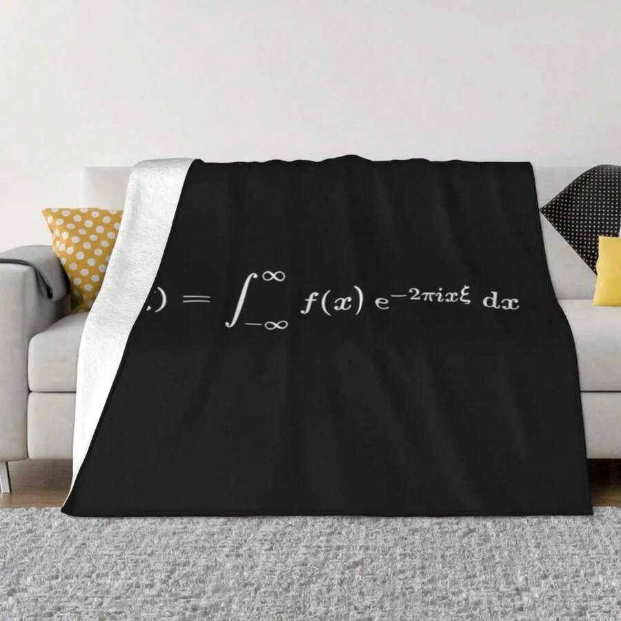 Fourier Transform Equation Math And Calculus Basics An Ultra-Soft Micro Fleece Blanket - 1 - Ver 1